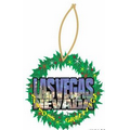 Las Vegas City Scape Wreath Ornament on Clear Mirrored Back (8 Sq. Inch)